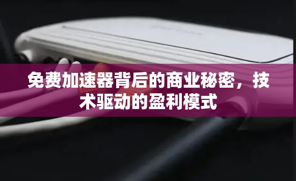 免费加速器背后的商业秘密,技术驱动的盈利模式