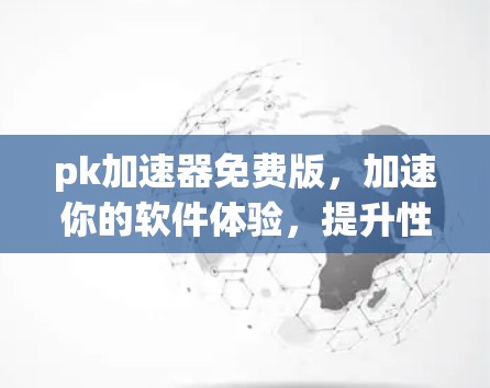 pk加速器免费版,加速你的软件体验,提升性能的高效解决方案