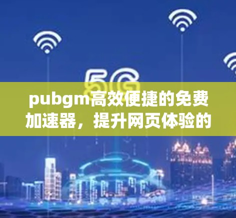 pubgm高效便捷的免费加速器,提升网页体验的秘密