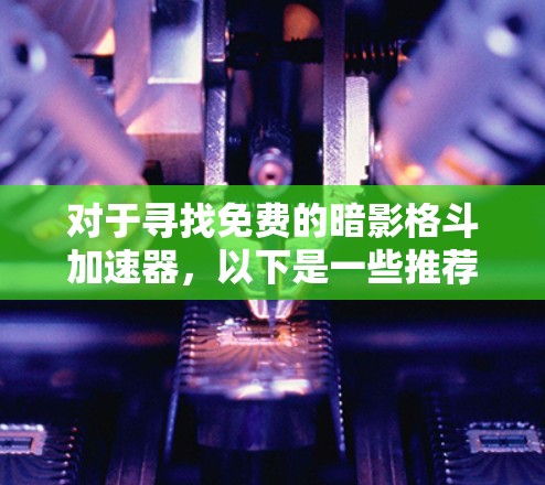对于寻找免费的暗影格斗加速器，以下是一些推荐和建议