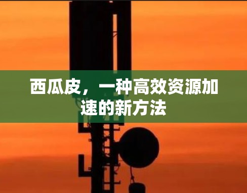 西瓜皮，一种高效资源加速的新方法